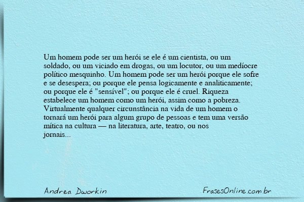 Frase de Andrea Dworkin