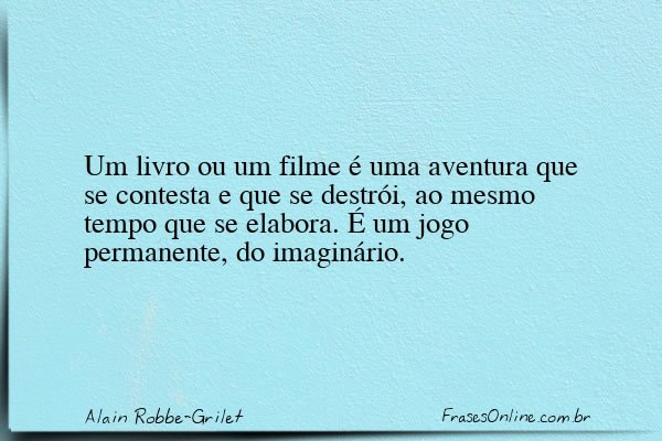 Frase de Alain Robbe-Grilet