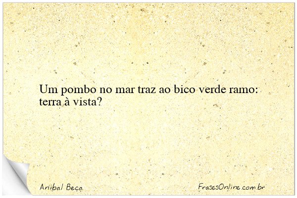Frase de Anibal Beça