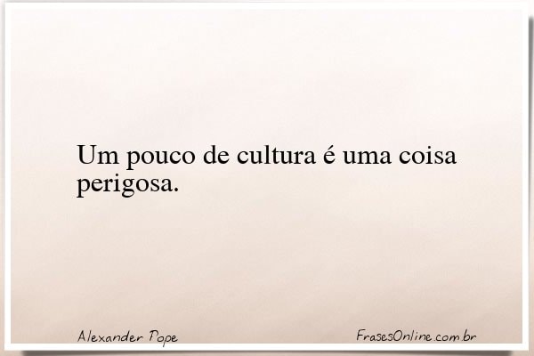 Frase de Alexander Pope