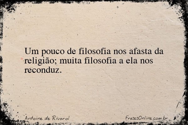 Frase de Antoine de Rivarol