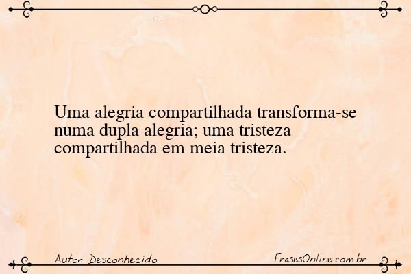Frase de Autor Desconhecido