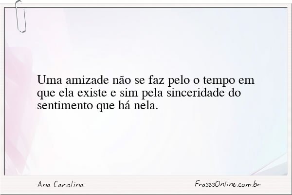 Frase de Ana Carolina