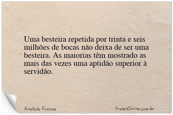 Frase de Anatole France