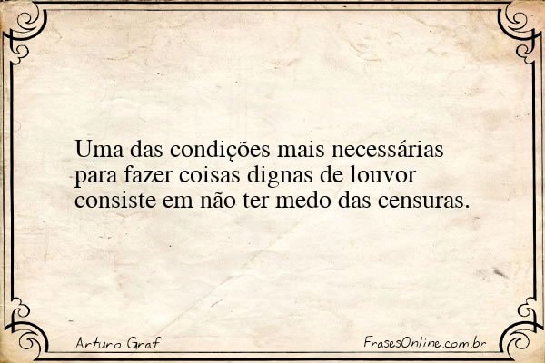 Frase de Arturo Graf