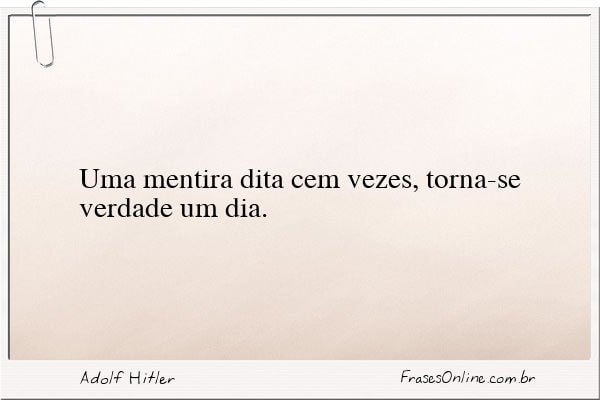 Frase de Adolf Hitler