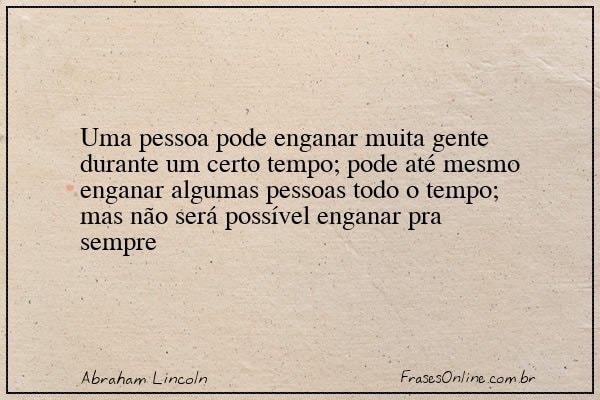 Frase de Abraham Lincoln