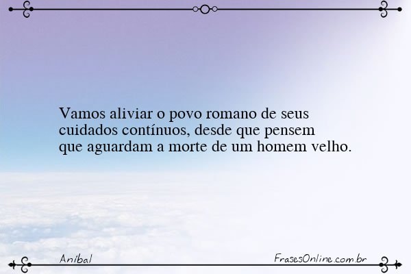 Frase de Aníbal