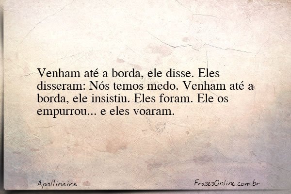 Frase de Apollinaire