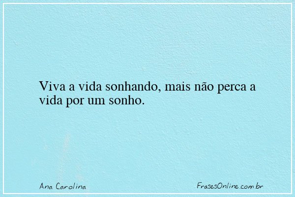 Frase de Ana Carolina