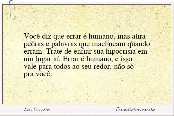 Frase de Ana Carolina