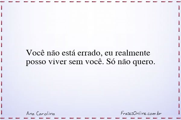 Frase de Ana Carolina