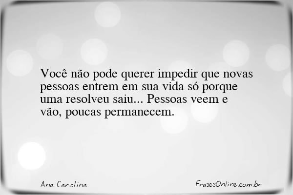 Frase de Ana Carolina