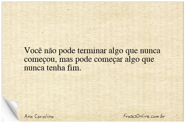 Frase de Ana Carolina