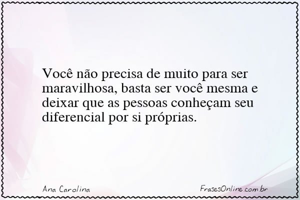 Frase de Ana Carolina