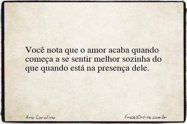 Frase de Ana Carolina