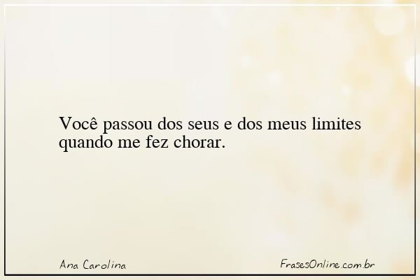 Frase de Ana Carolina