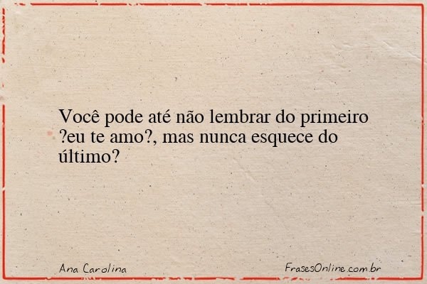 Frase de Ana Carolina