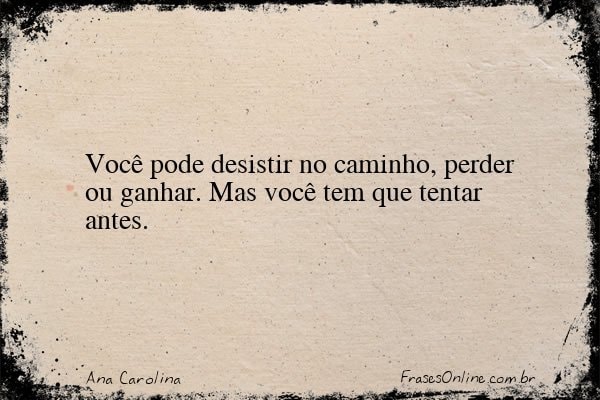 Frase de Ana Carolina