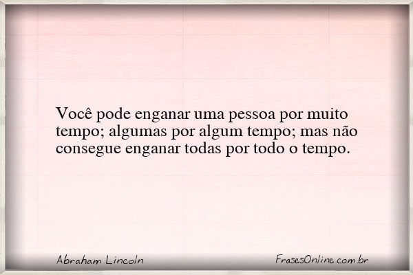 Frase de Abraham Lincoln