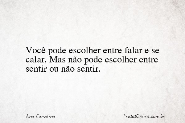 Frase de Ana Carolina