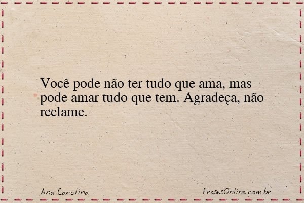 Frase de Ana Carolina