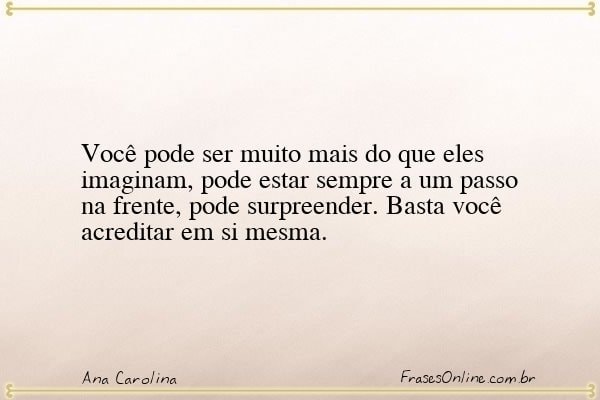 Frase de Ana Carolina