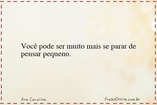 Frase de Ana Carolina