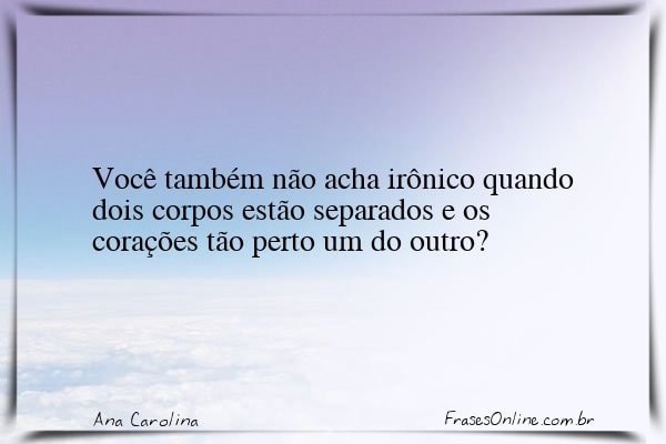 Frase de Ana Carolina