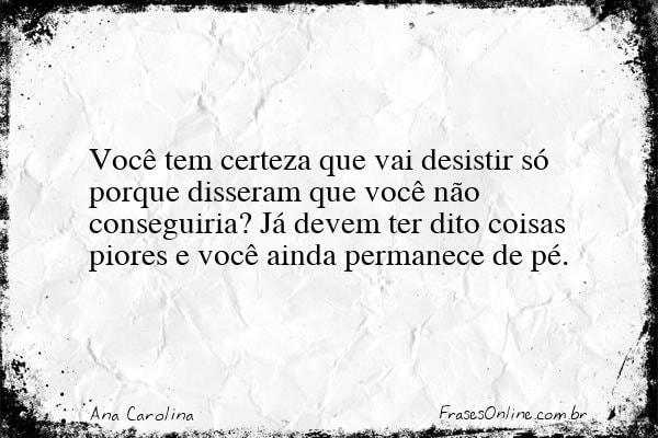 Frase de Ana Carolina