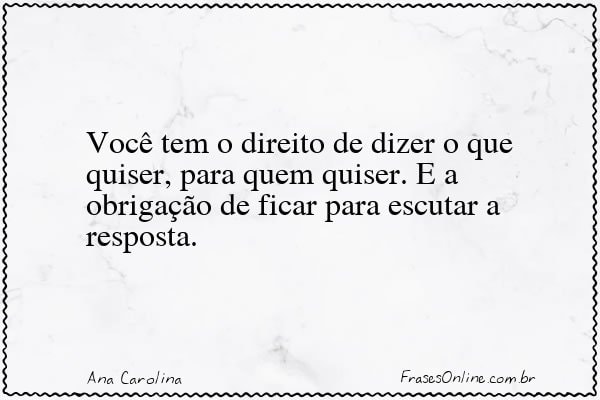 Frase de Ana Carolina