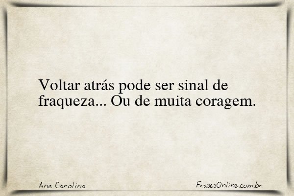 Frase de Ana Carolina