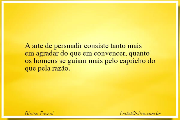 Frase de Blaise Pascal