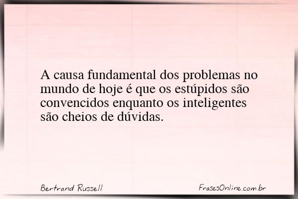 Frase de Bertrand Russell