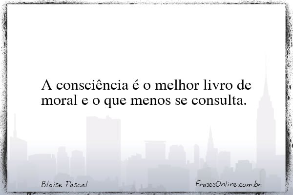 Frase de Blaise Pascal