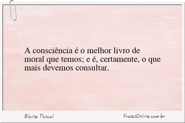 Frase de Blaise Pascal