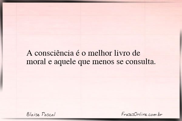 Frase de Blaise Pascal