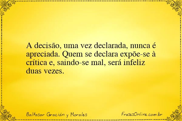 Frase de Baltasar Gracián y Morales