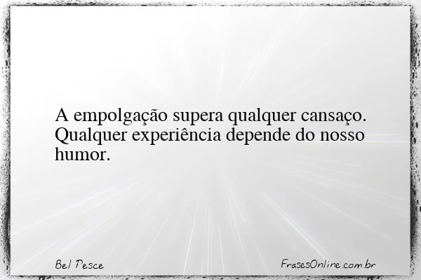Frase de Bel Pesce