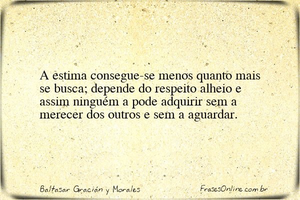 Frase de Baltasar Gracián y Morales