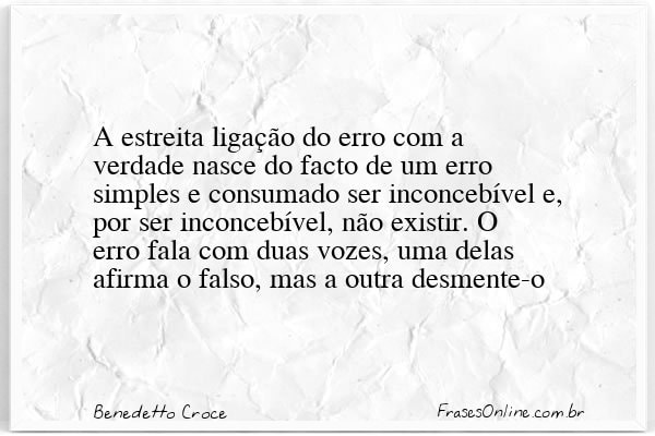 Frase de Benedetto Croce