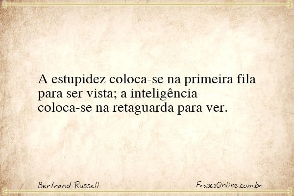 Frase de Bertrand Russell