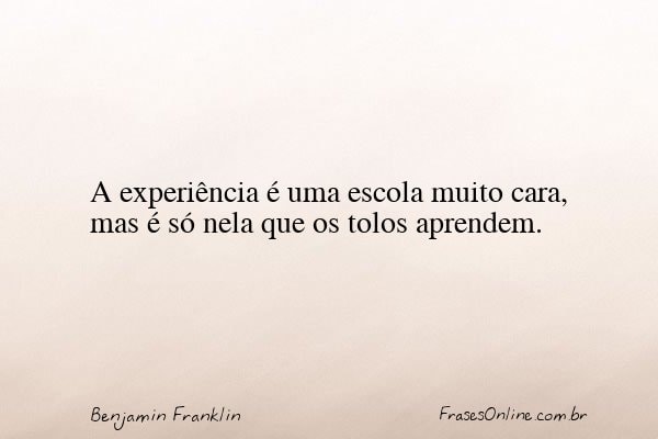 Frase de Benjamin Franklin