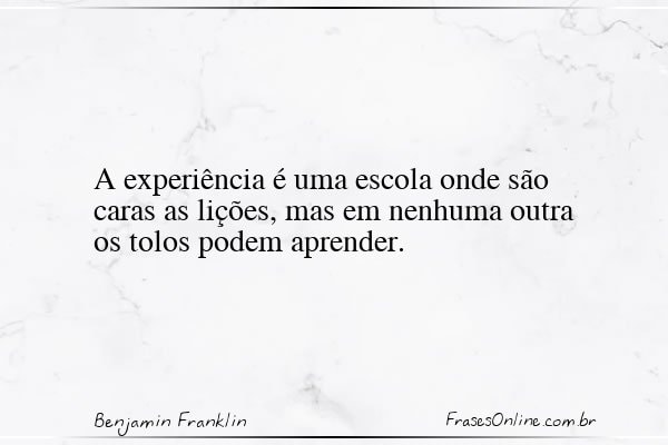 Frase de Benjamin Franklin