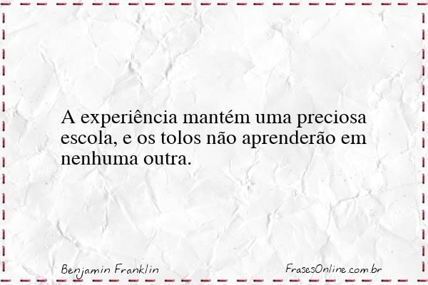 Frase de Benjamin Franklin