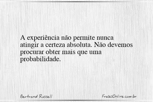 Frase de Bertrand Russell