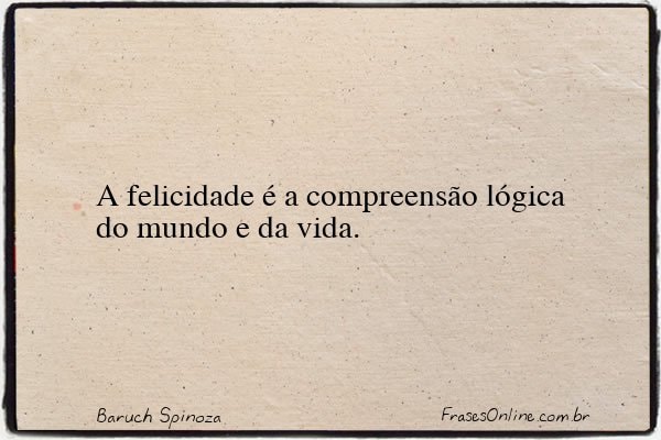 Frase de Baruch Spinoza