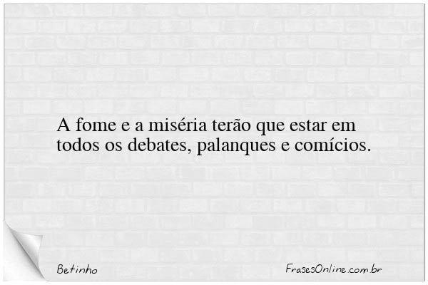 Frase de Betinho