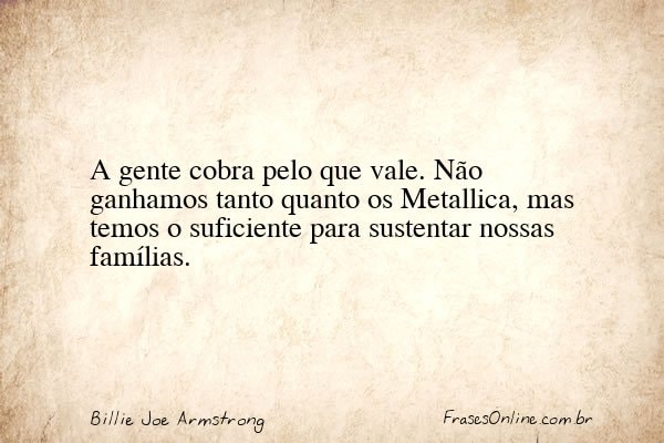 Frase de Billie Joe Armstrong