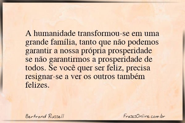 Frase de Bertrand Russell